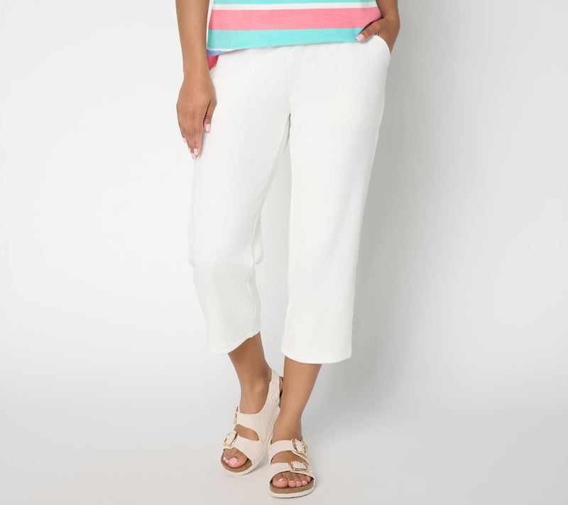 Belle Beach by Kim Gravel Regular Poolside Terry Cropped Pant — View 6