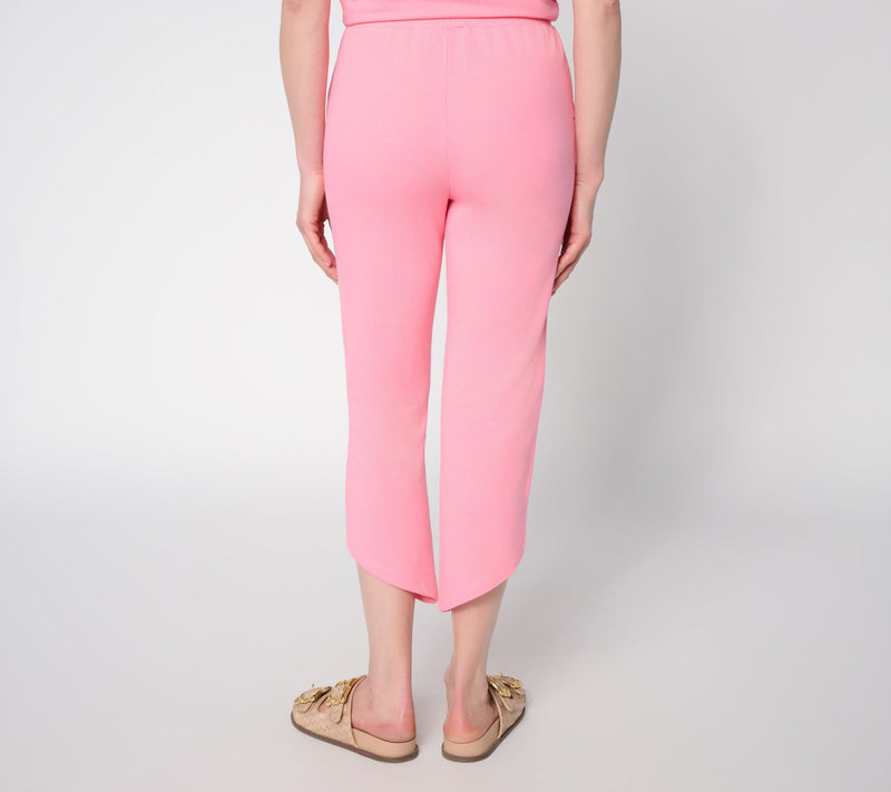 Belle Beach by Kim Gravel Regular French Terry Dolphin Hem Crop Pant — View 6