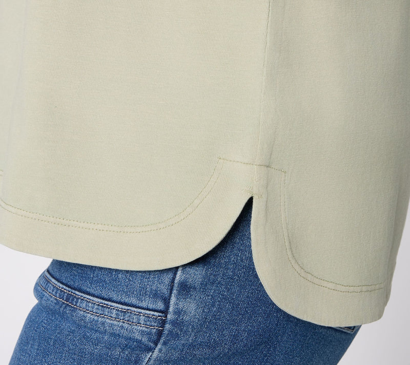 Martha Stewart Signature Essentials 100% Cotton High-Low Tee — View 8