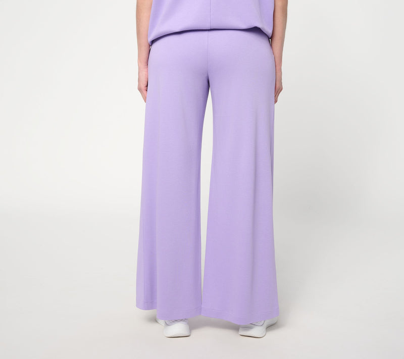 Martha Stewart Signature Petite Essentials Wide Leg Pants — View 4