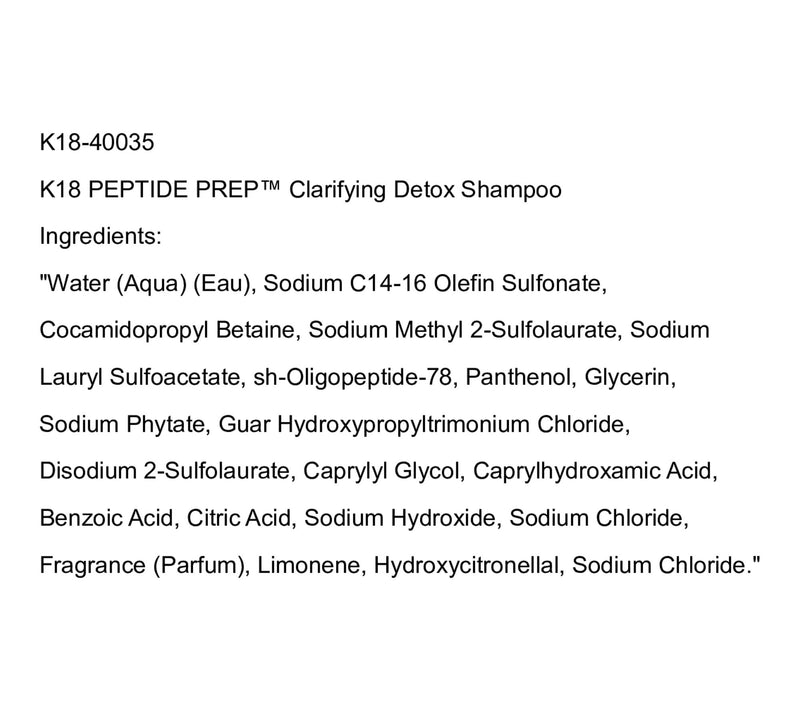 K18 PEPTIDE PREP Clarifying Detox Shampoo — View 2