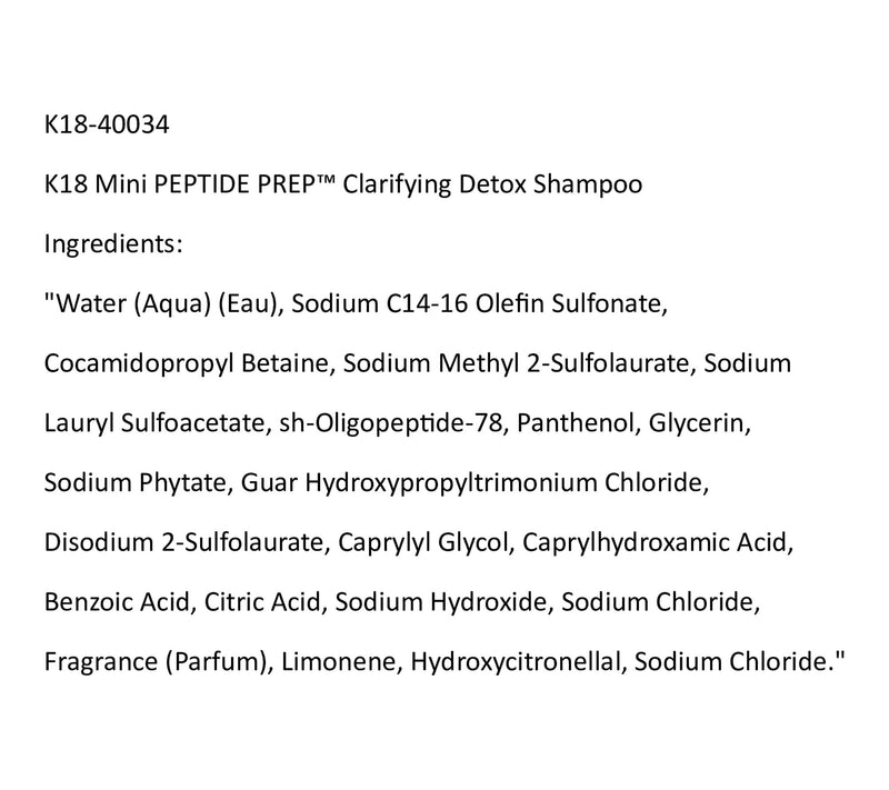 K18 Mini PEPTIDE PREP Clarifying Detox Shampoo — View 2