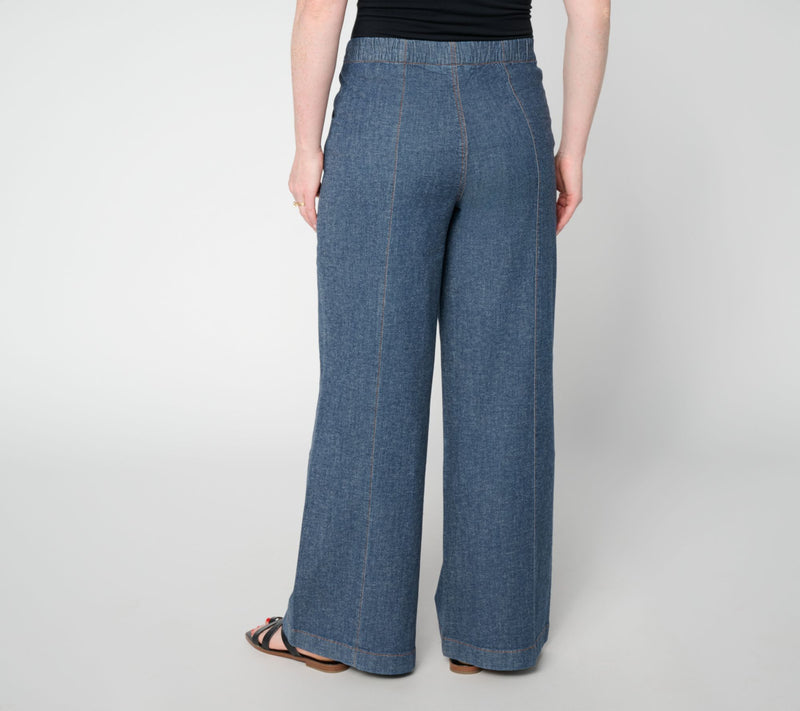 Peace Love World Regular Wide Leg Front Seam Full Leg Denim — View 10