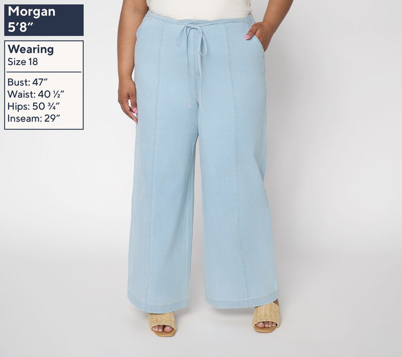 Peace Love World Regular Wide Leg Front Seam Full Leg Denim — View 8