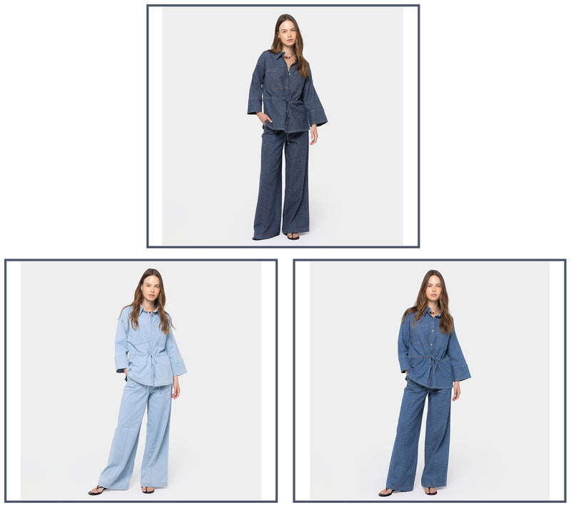 Peace Love World Regular Wide Leg Front Seam Full Leg Denim — View 13