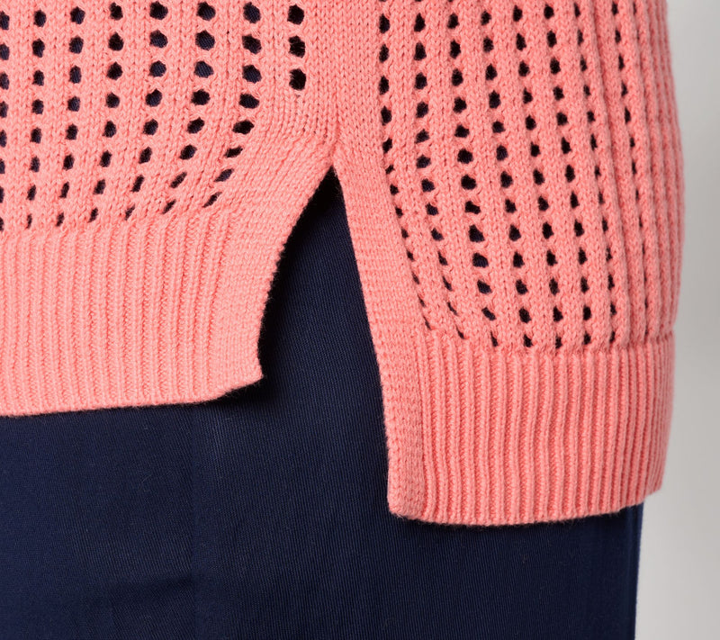 Susan Graver Open Stitch Collared Sweater — View 6