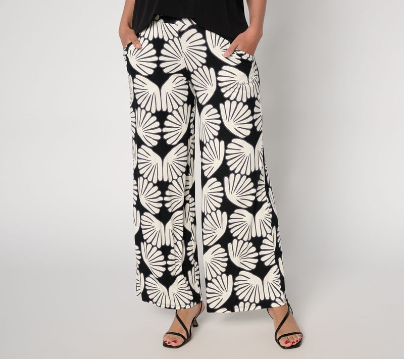 Susan Graver Regular Soleil Knit Printed Pant — View 11