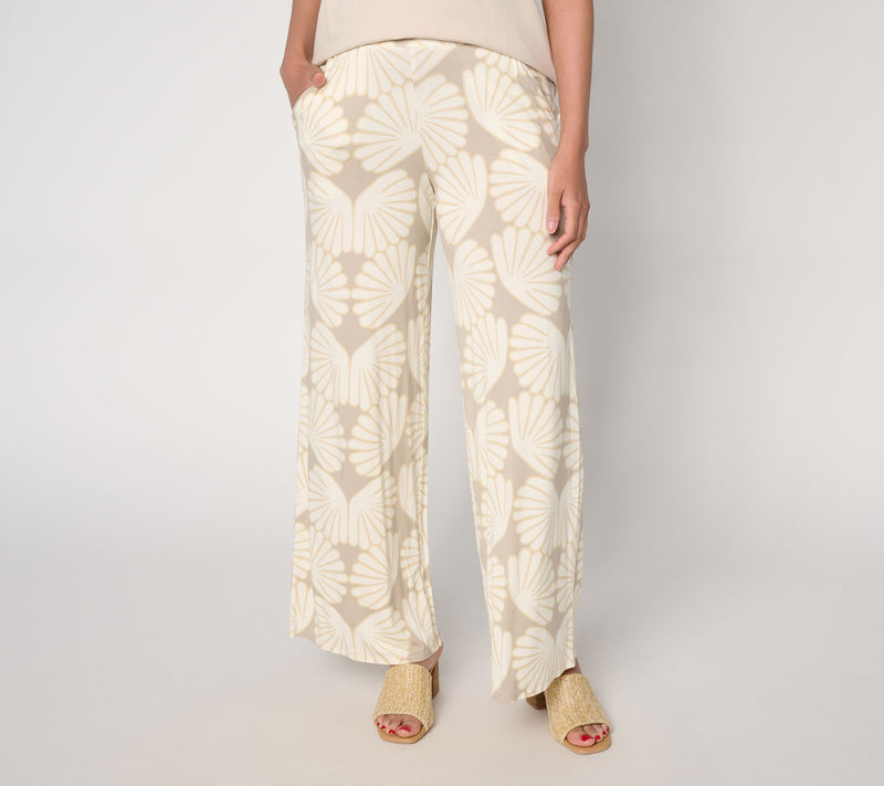 Susan Graver Regular Soleil Knit Printed Pant — View 12