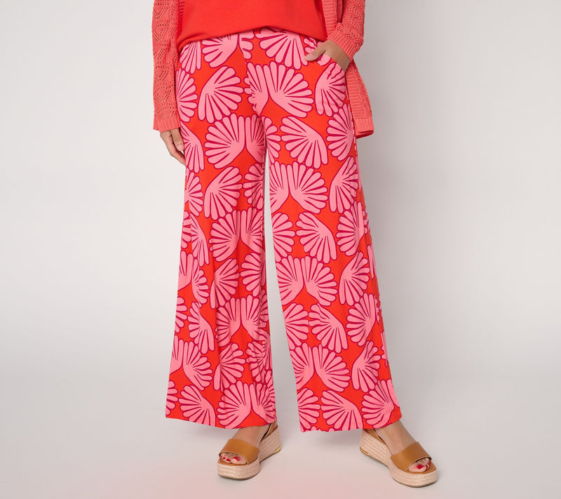 Susan Graver Regular Soleil Knit Printed Pant — Main view