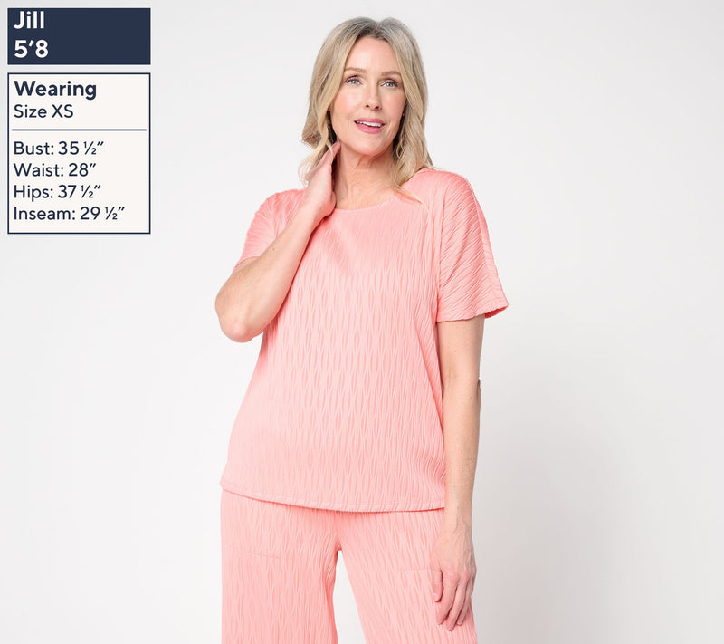 Susan Graver Textured Jacquard Top — View 3