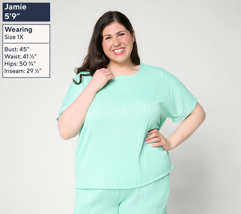 Susan Graver Textured Jacquard Top — View 2