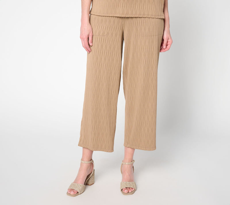 Susan Graver Regular Textured Jacquard Pull-On Pant — View 13