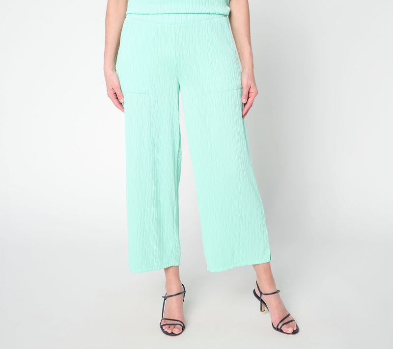 Susan Graver Petite Textured Jacquard Pull-On Pant — View 5