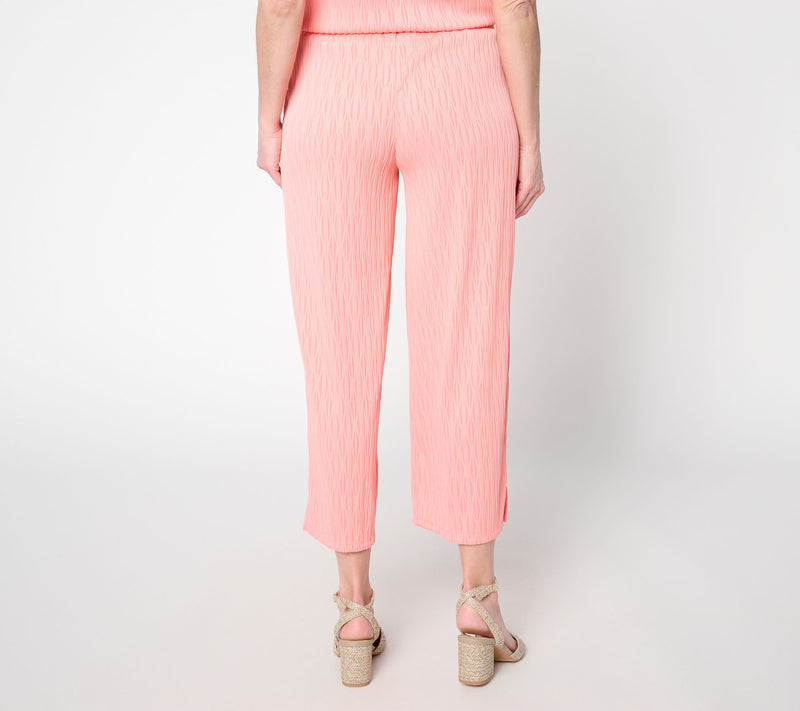 Susan Graver Petite Textured Jacquard Pull-On Pant — View 12