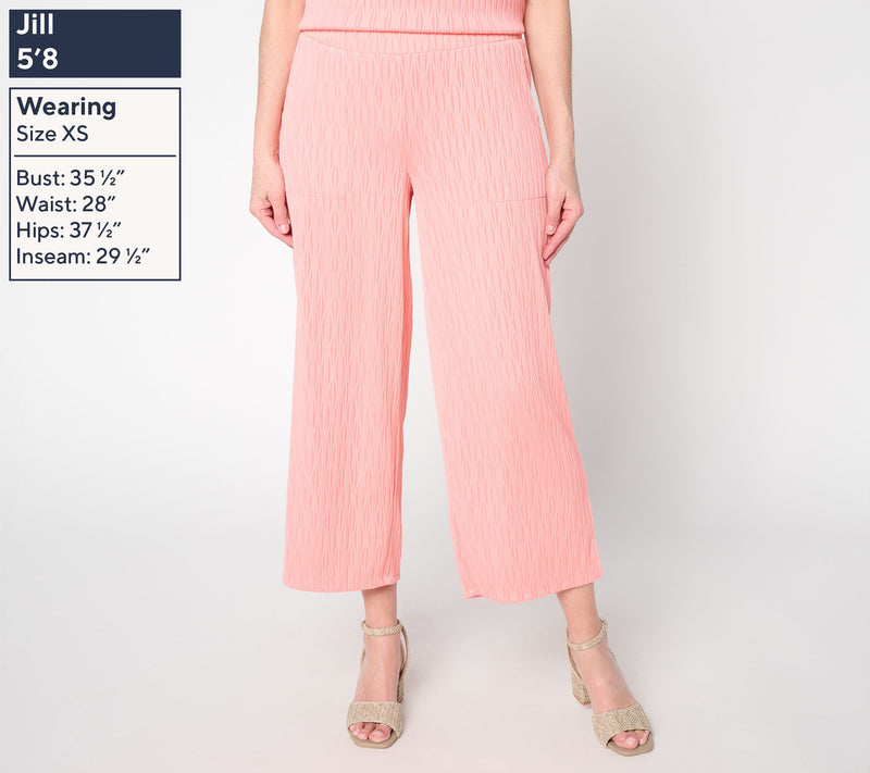 Susan Graver Petite Textured Jacquard Pull-On Pant — View 11