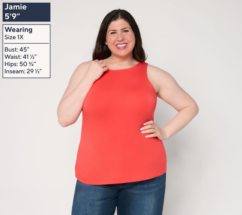 Joan Rivers Wardrobe Builders ButterSoft Dual Neckline Tank — View 2