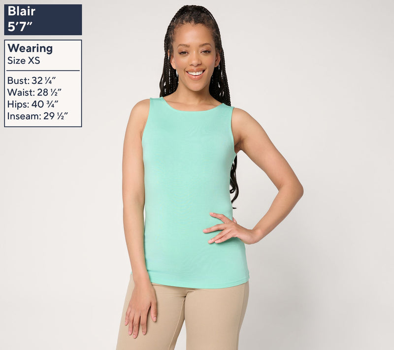 Joan Rivers Wardrobe Builders ButterSoft Dual Neckline Tank — View 3