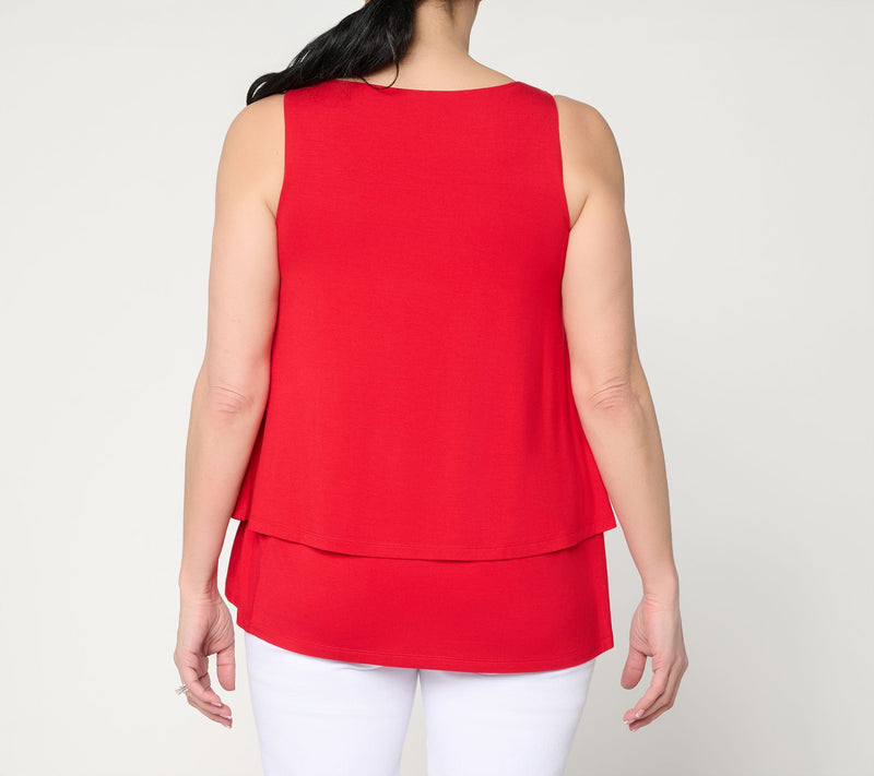 Joan Rivers Bateau Neck Double Layer Tank — View 4