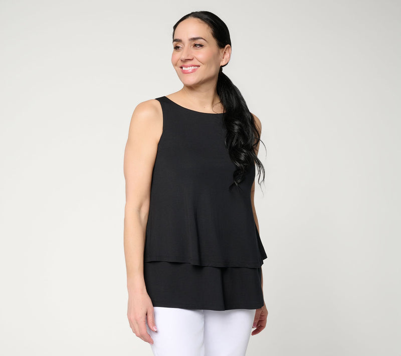 Joan Rivers Bateau Neck Double Layer Tank — View 10