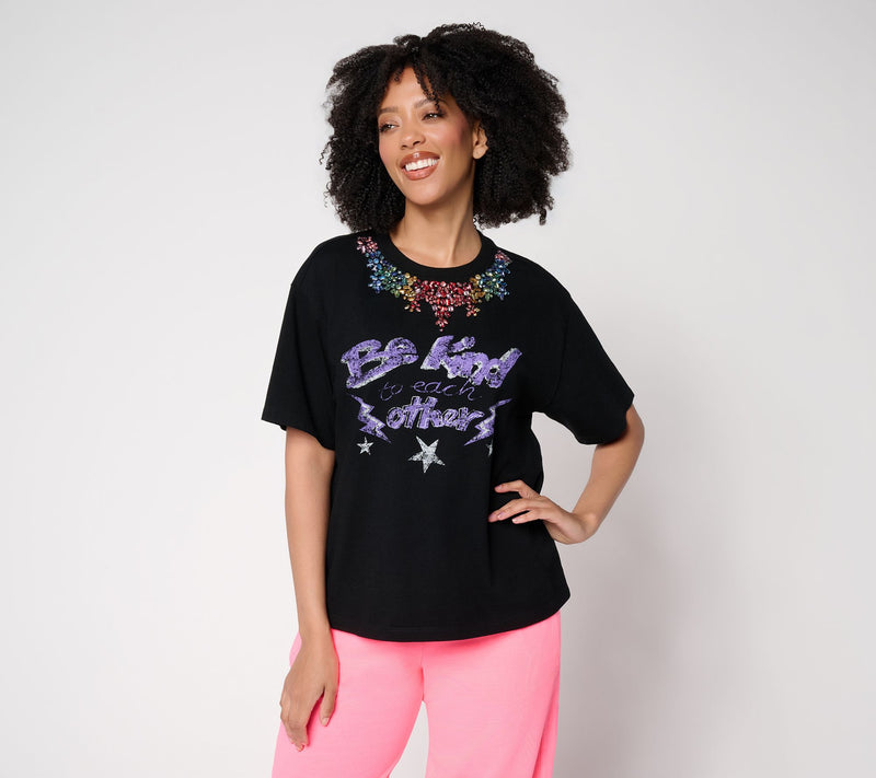 Curate by Aimee Kestenberg Embellished Vintage Tee — Main view