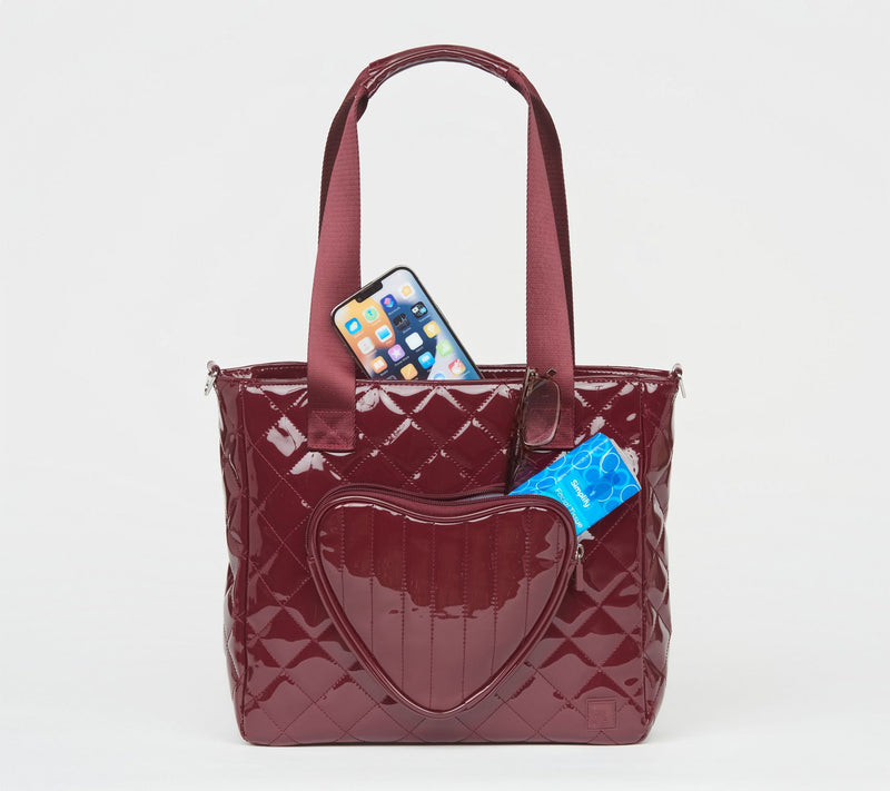 IHKWIP Be My Valentine Heart Tote w/ Crossbody Strap — View 4