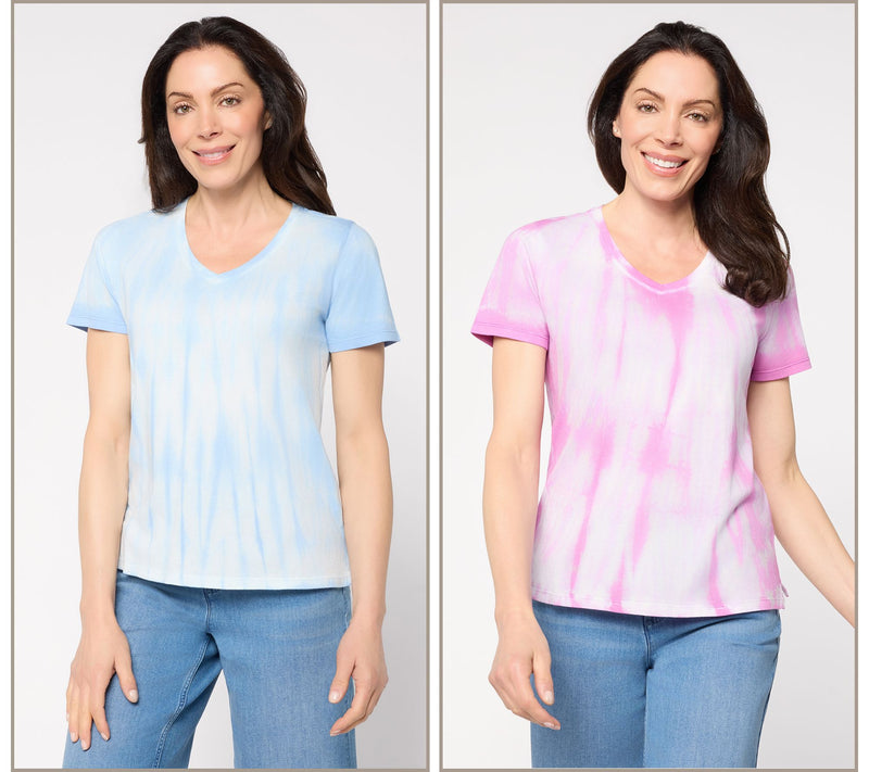 LOGO Principles by Lori Goldstein Dye Effect 2-Pack Tops — View 12