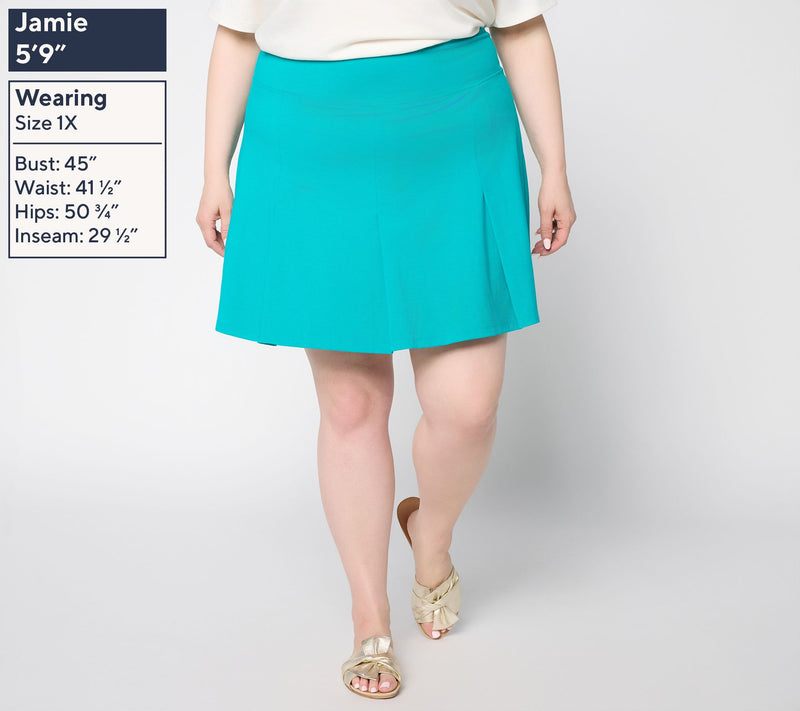 Wicked by Women with Control Petite Pleated Skort — View 8