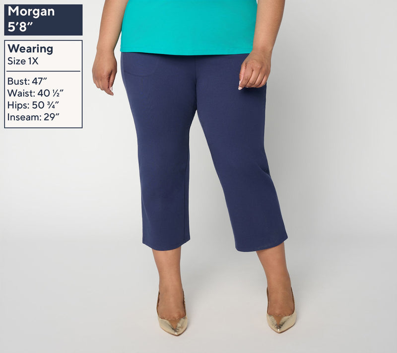 Women with Control Regular 86/14 Relaxed Straight Leg Crop Icon Pant — View 2