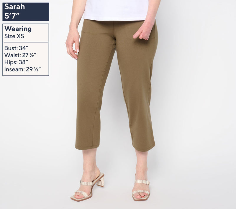 Women with Control Petite 86/14 Relaxed Straight Leg Crop Icon Pant — View 3