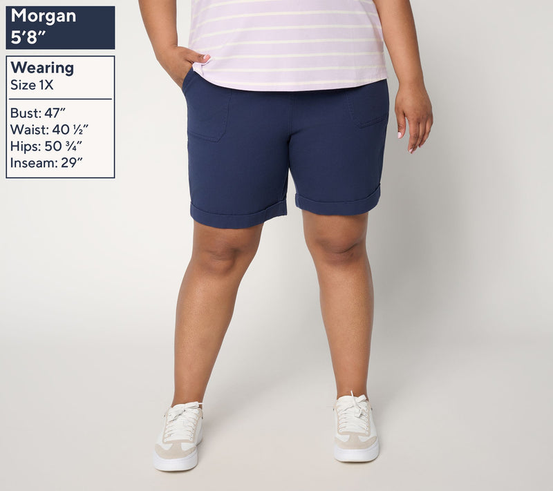 AnyBody Tall All Stretch Twill Short — View 2