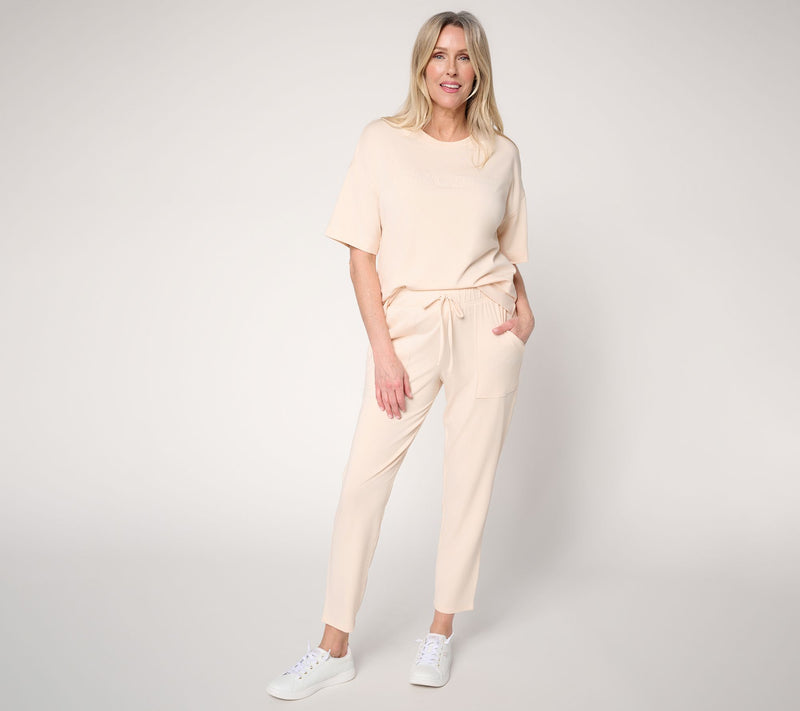 AnyBody Tall Cozy Knit Lounge Set with Embroidery — View 11