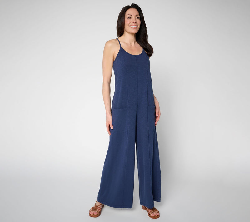 AnyBody Regular Washed Cotton Jersey Jumpsuit — View 5