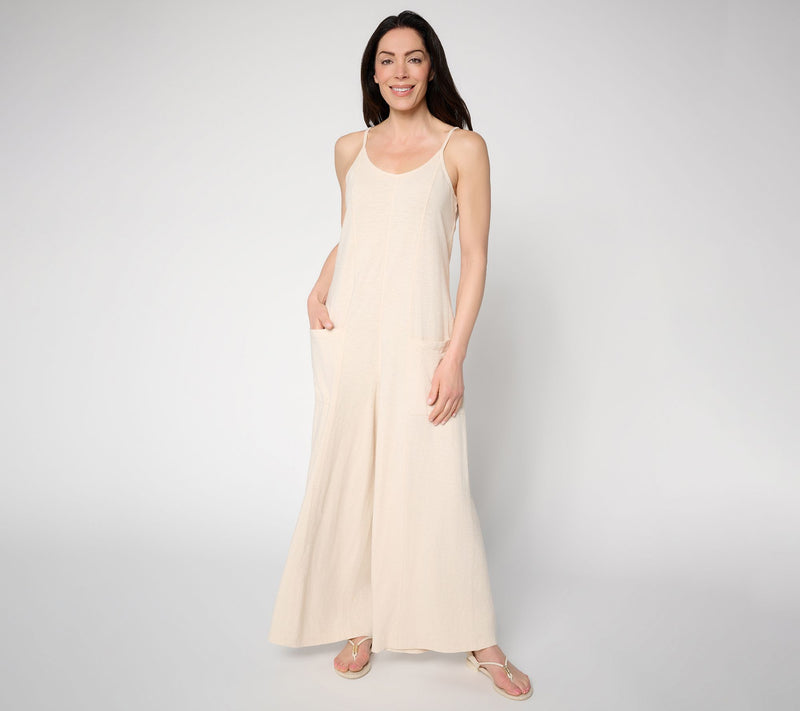 AnyBody Regular Washed Cotton Jersey Jumpsuit — View 7