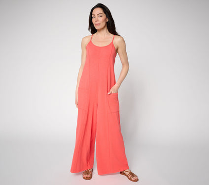 AnyBody Regular Washed Cotton Jersey Jumpsuit
