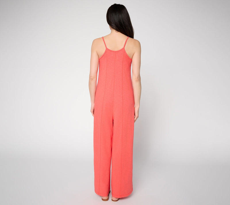 AnyBody Regular Washed Cotton Jersey Jumpsuit — View 12