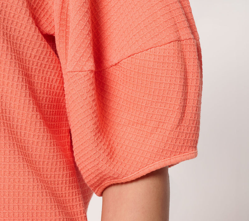 AnyBody Washed Waffle Barrel Sleeve Top — View 6
