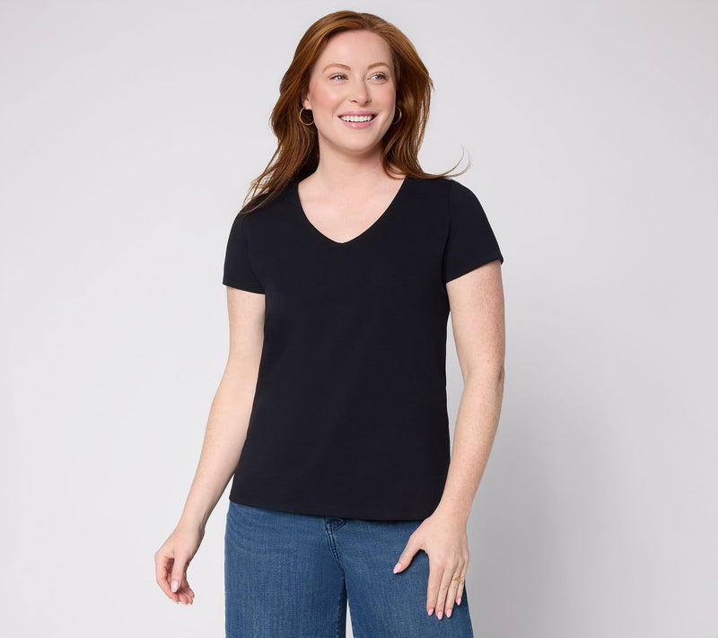Attitudes by Renee Washed Cotton Top — View 11