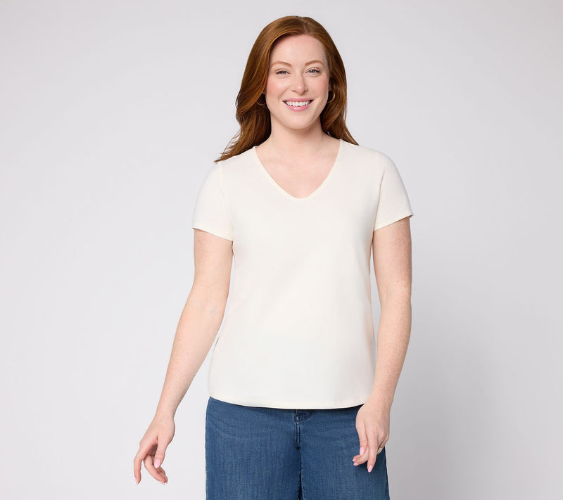 Attitudes by Renee Washed Cotton Top — View 12