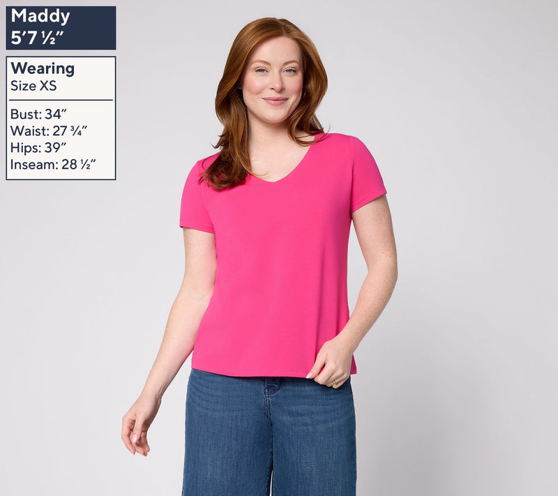 Attitudes by Renee Washed Cotton Top — View 3