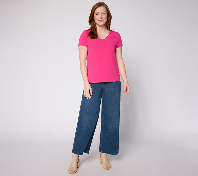 Attitudes by Renee Washed Cotton Top — View 5
