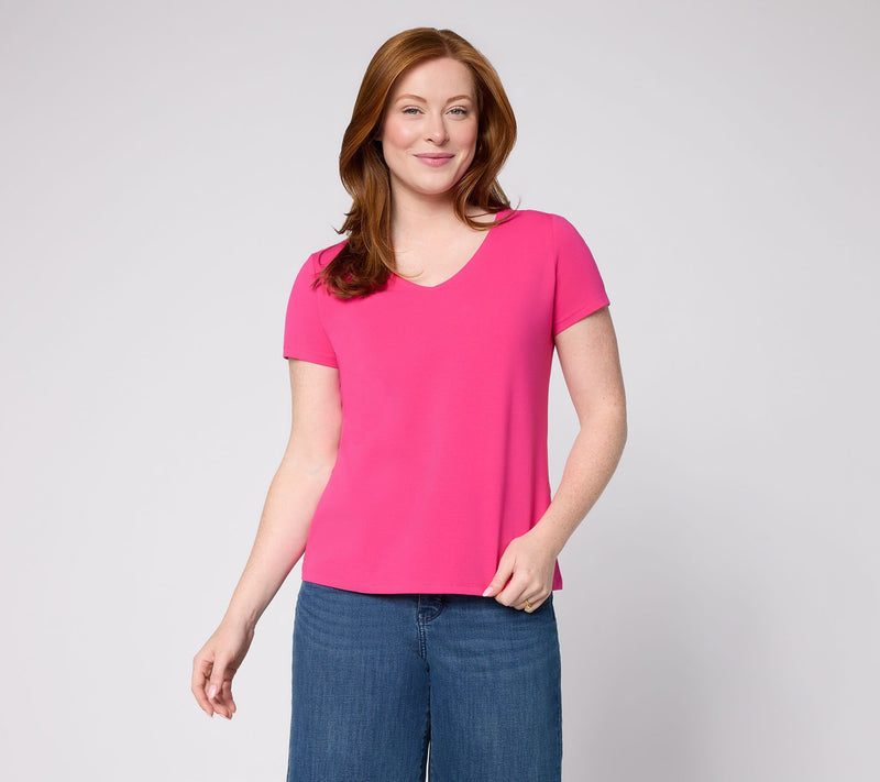Attitudes by Renee Washed Cotton Top — View 13