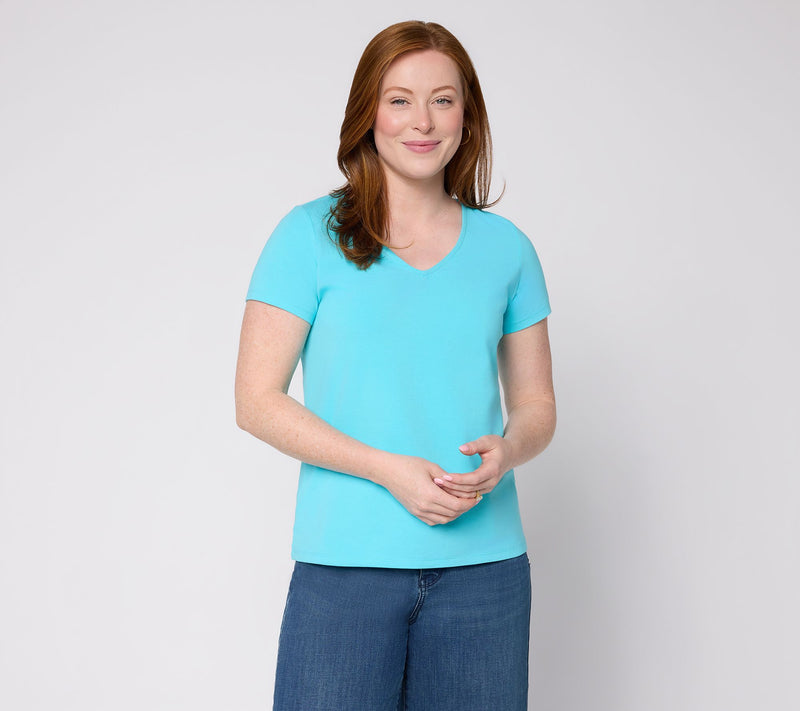 Attitudes by Renee Washed Cotton Top — View 14