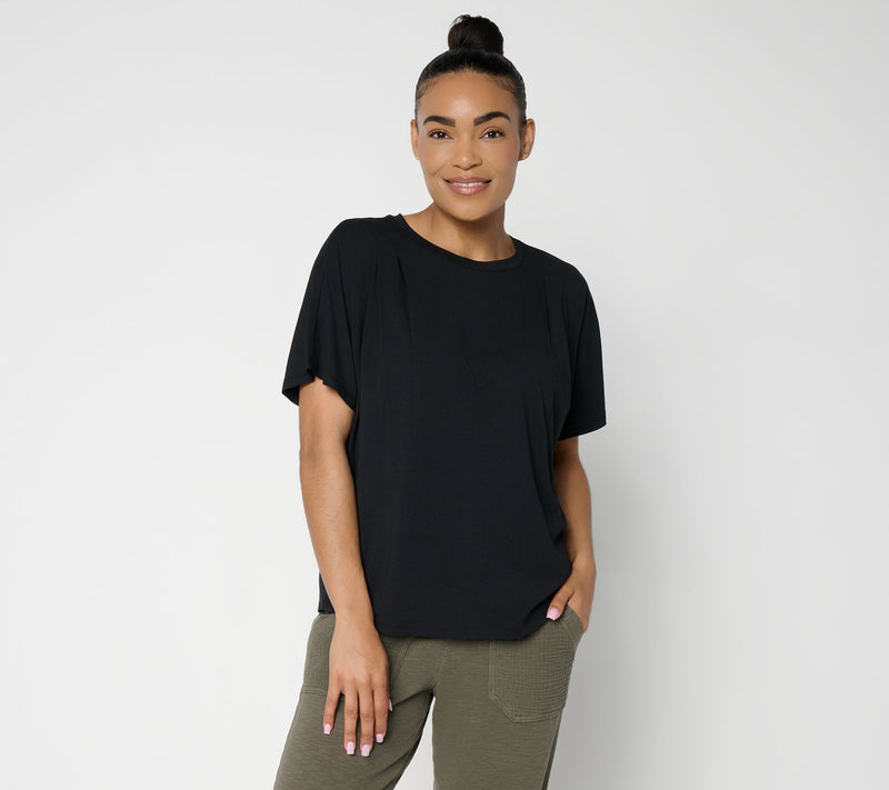 AnyBody Cozy Knit Jersey Dolman Tee with Shoulder Darts — View 11