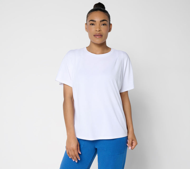 AnyBody Cozy Knit Jersey Dolman Tee with Shoulder Darts — View 12