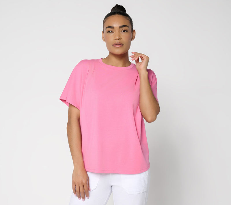 AnyBody Cozy Knit Jersey Dolman Tee with Shoulder Darts — View 13