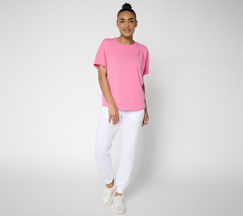 AnyBody Cozy Knit Jersey Dolman Tee with Shoulder Darts — View 5