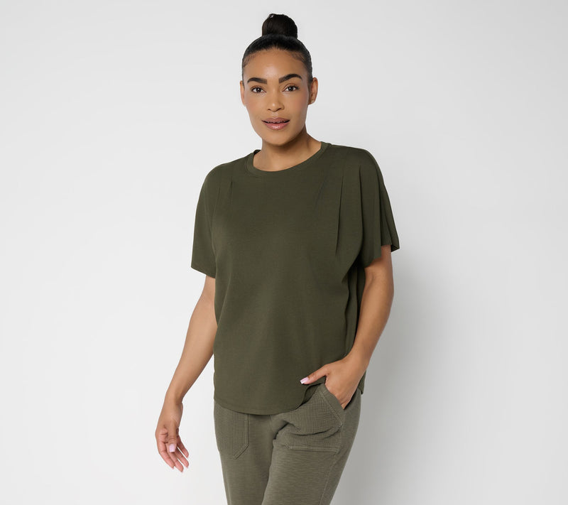 AnyBody Cozy Knit Jersey Dolman Tee with Shoulder Darts — View 14