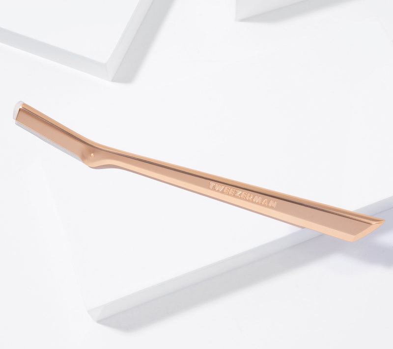 Tweezerman Rose Gold Facial Razor w ReplacementBlades — View 2