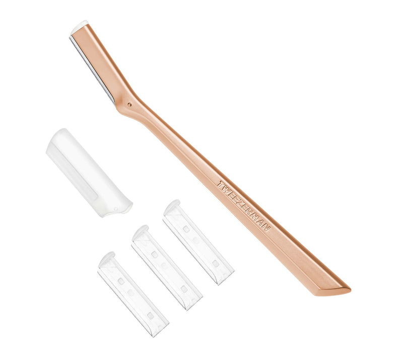 Tweezerman Rose Gold Facial Razor w ReplacementBlades — View 6