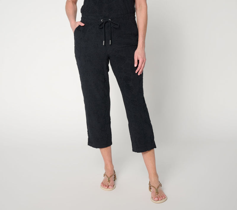 Denim & Co. Beach Regular Towel Terry Crop Pants — View 11
